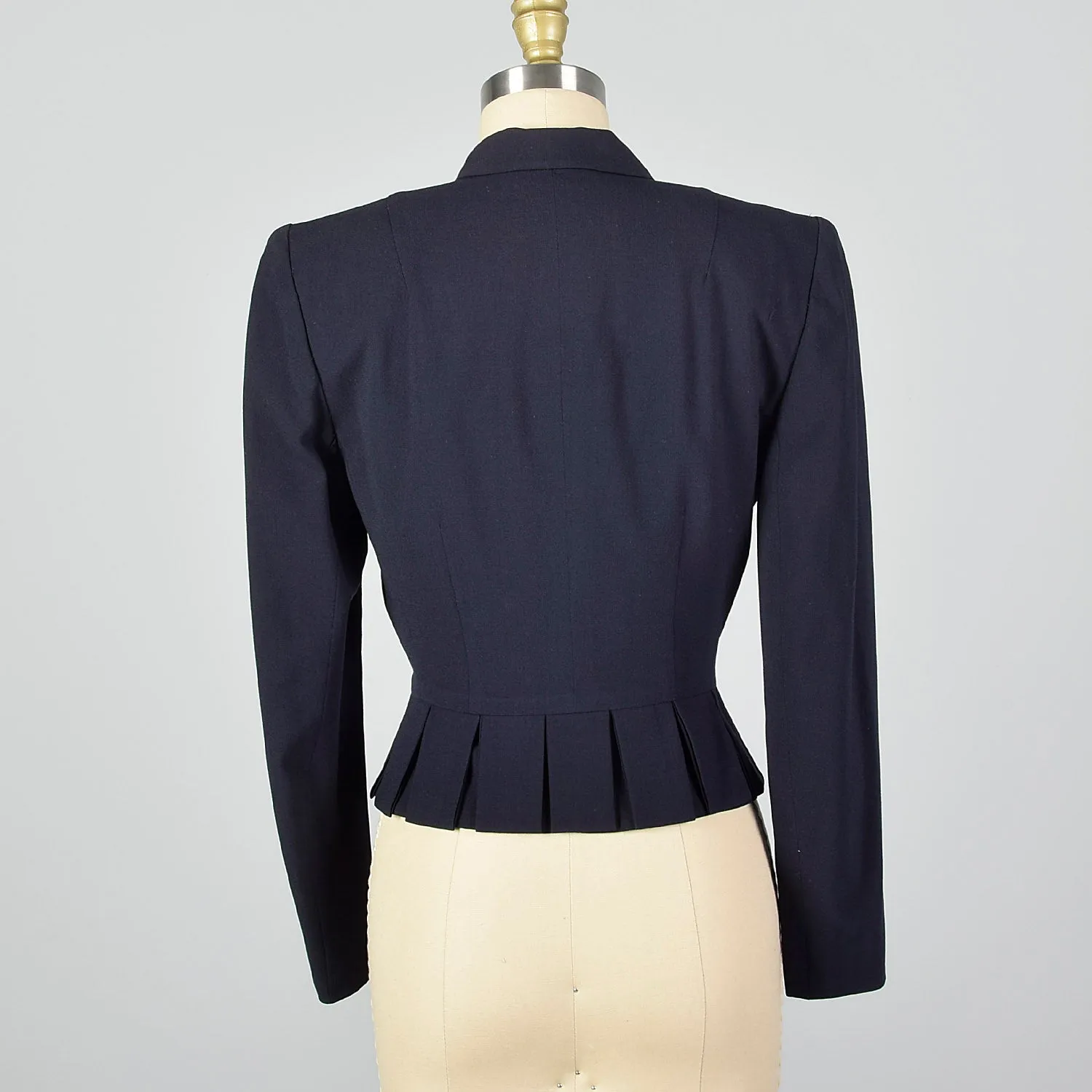 1950s Navy Blue Cropped Jacket