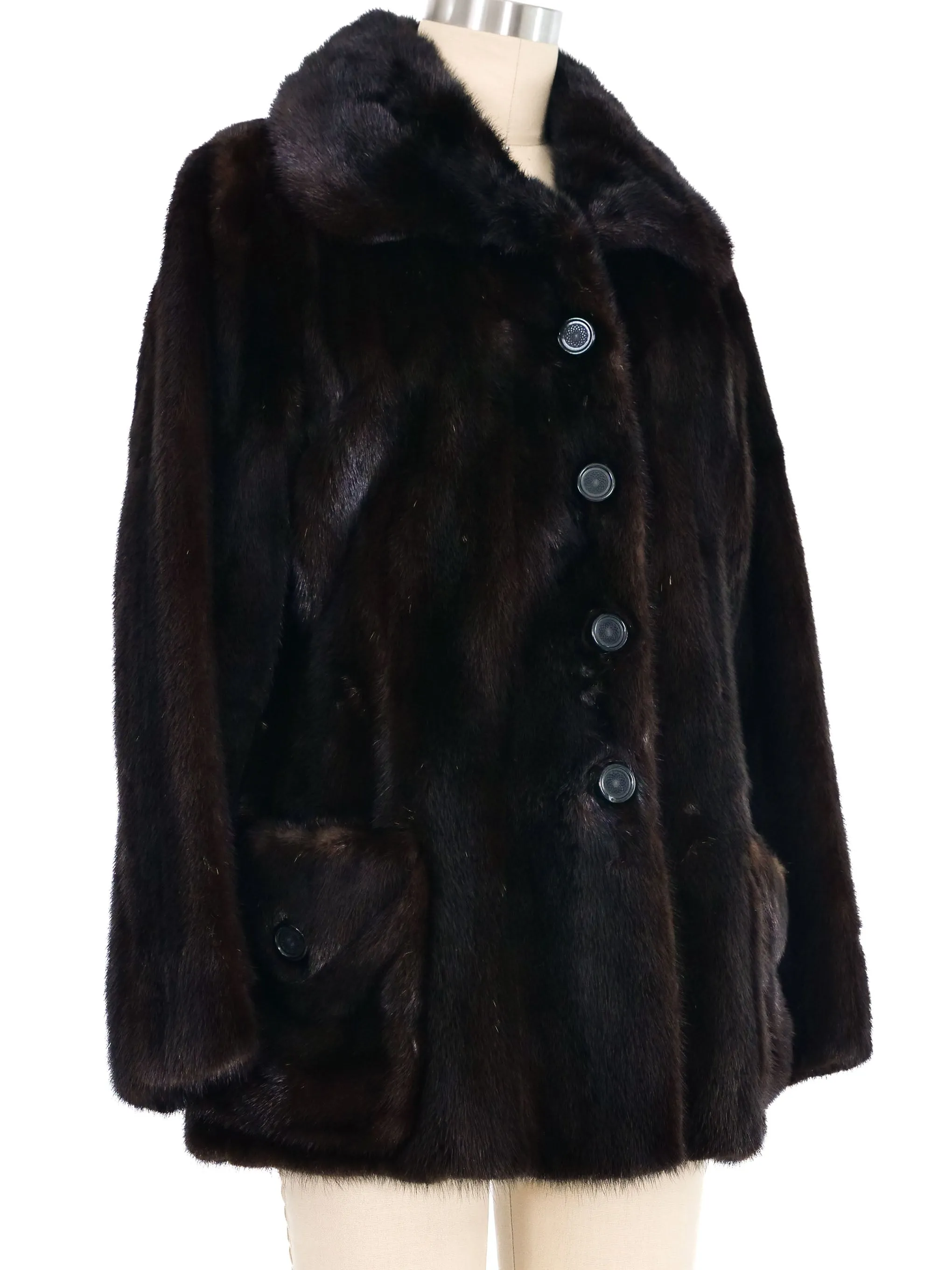 1960s Cropped Mink Jacket