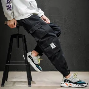 2023 Autumn Cargo Pants Black Casual Male Sweatpants Hip Hop Trousers Men Fashion Loose Sports Jogger Pants Workout