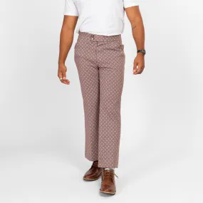 34x29 70s Rose Pink Argyle Trousers