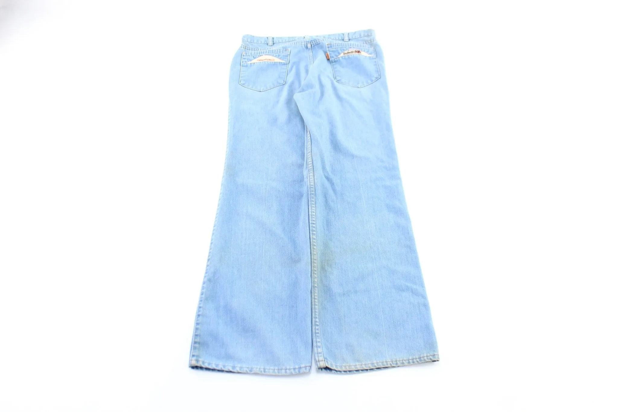 70's Levi's Embroidered Light Wash Denim Jeans