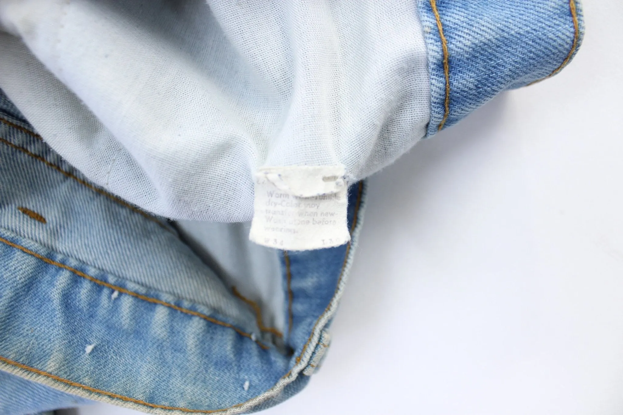 70's Levi's Embroidered Light Wash Denim Jeans