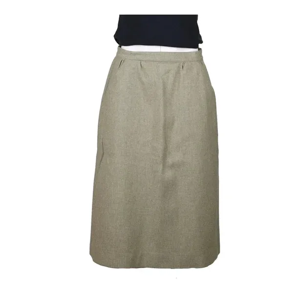 80s Made in USA Pendleton Midi Skirt - 29W UK 10 Green Wool