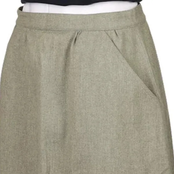 80s Made in USA Pendleton Midi Skirt - 29W UK 10 Green Wool