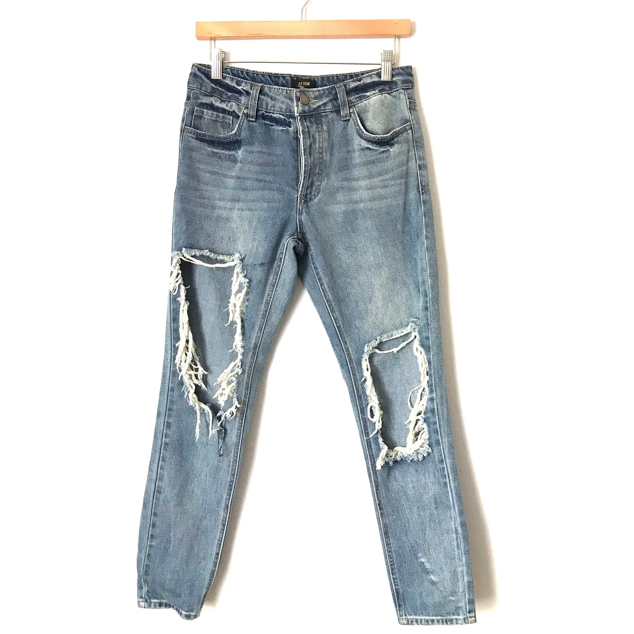 AFRM Super Distressed Jeans- Size 25 (Inseam 27")