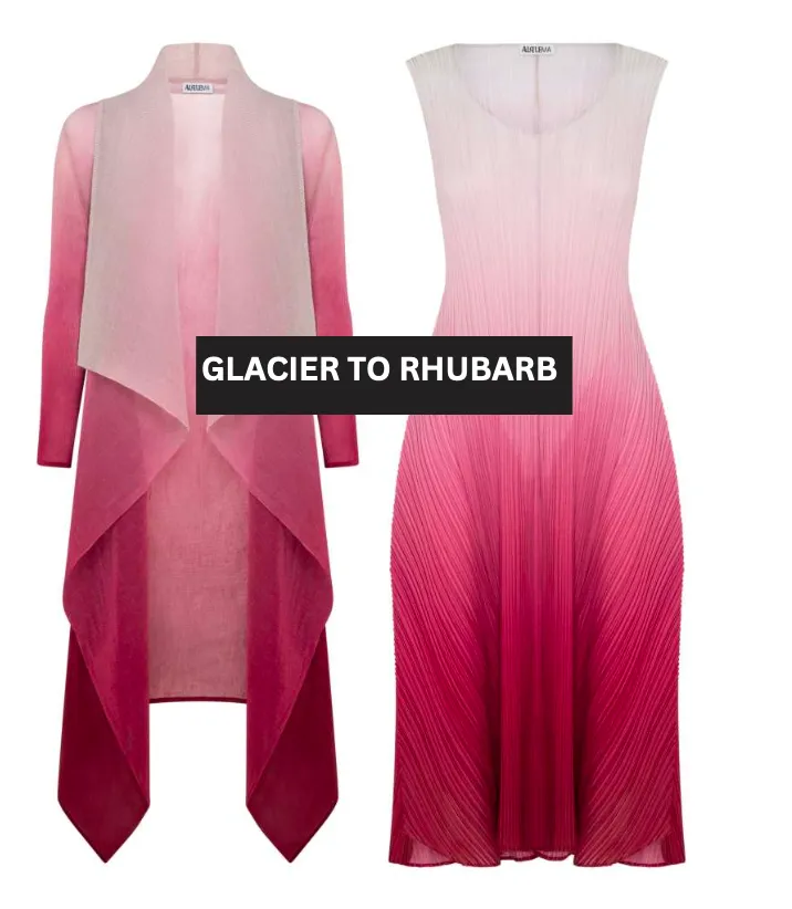 Alquema Short Collare Coat - GLACIER TO RHUBARB