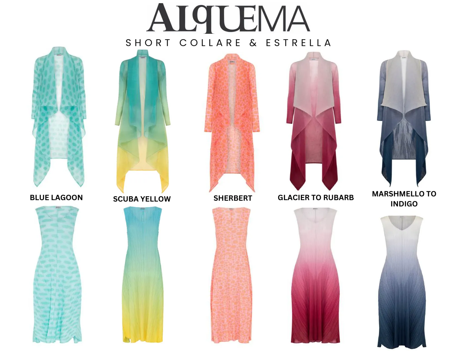 Alquema Short Collare Coat - GLACIER TO RHUBARB