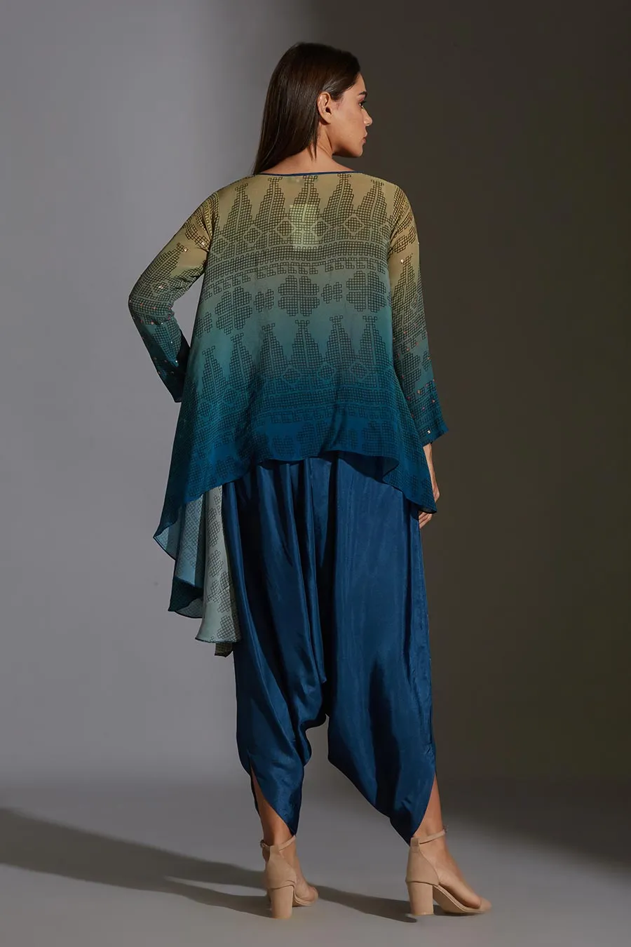 Asymmetric Tunic & Dhoti Pant Set
