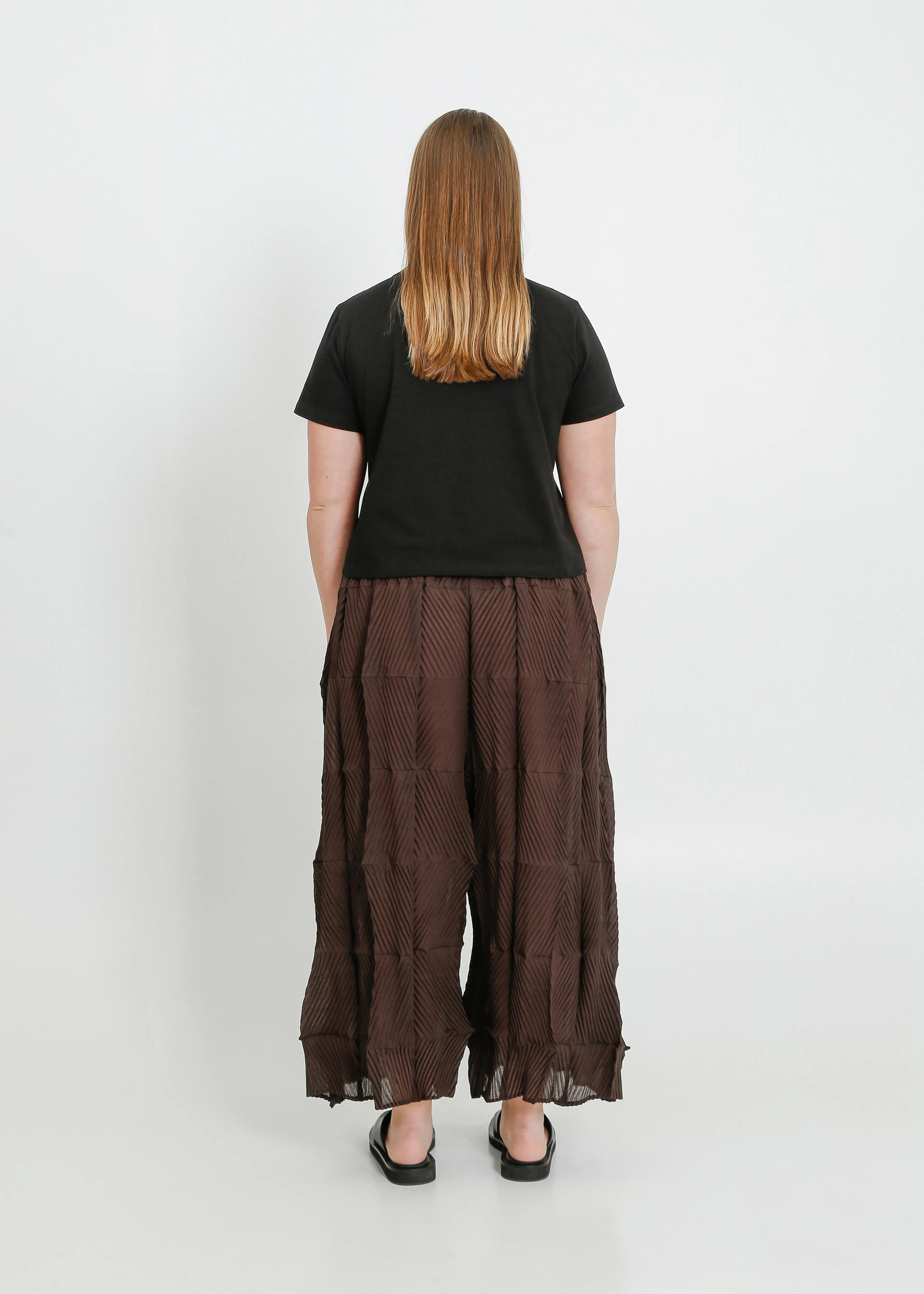 ATLEY PLEAT CULOTTE  / CHOCOLATE