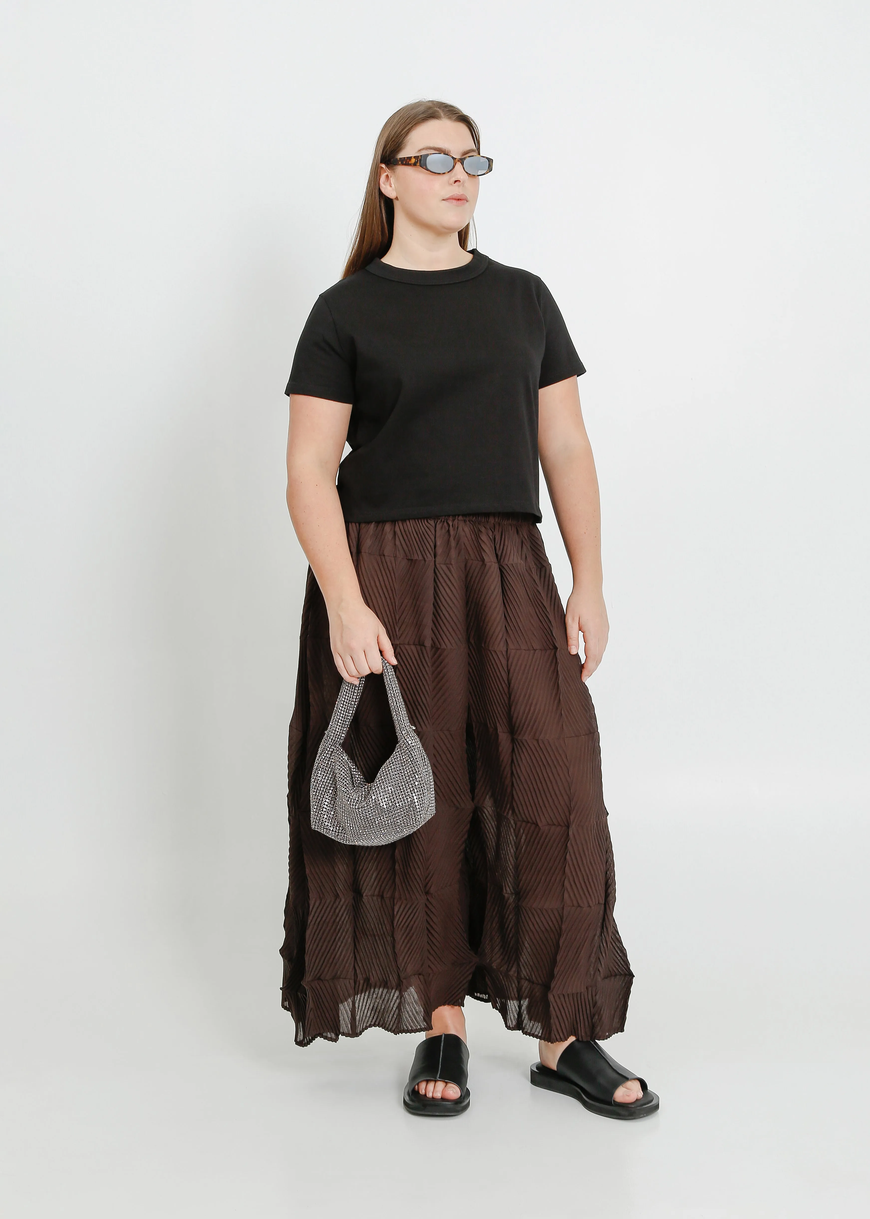 ATLEY PLEAT CULOTTE  / CHOCOLATE