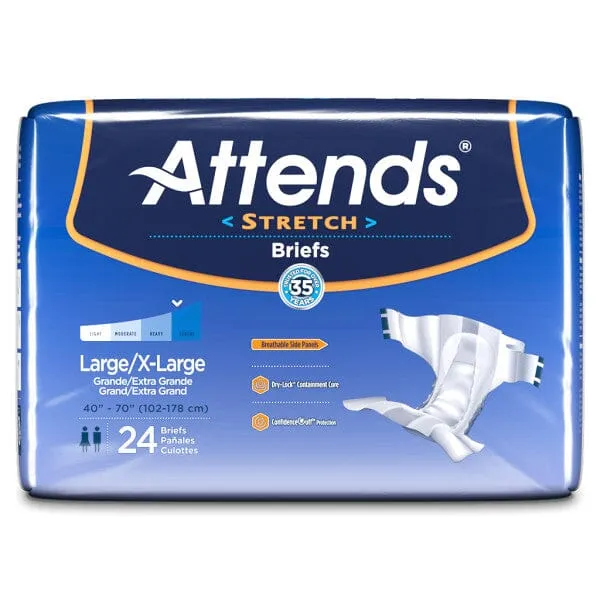 Attends Stretch Briefs - Heavy Absorbency
