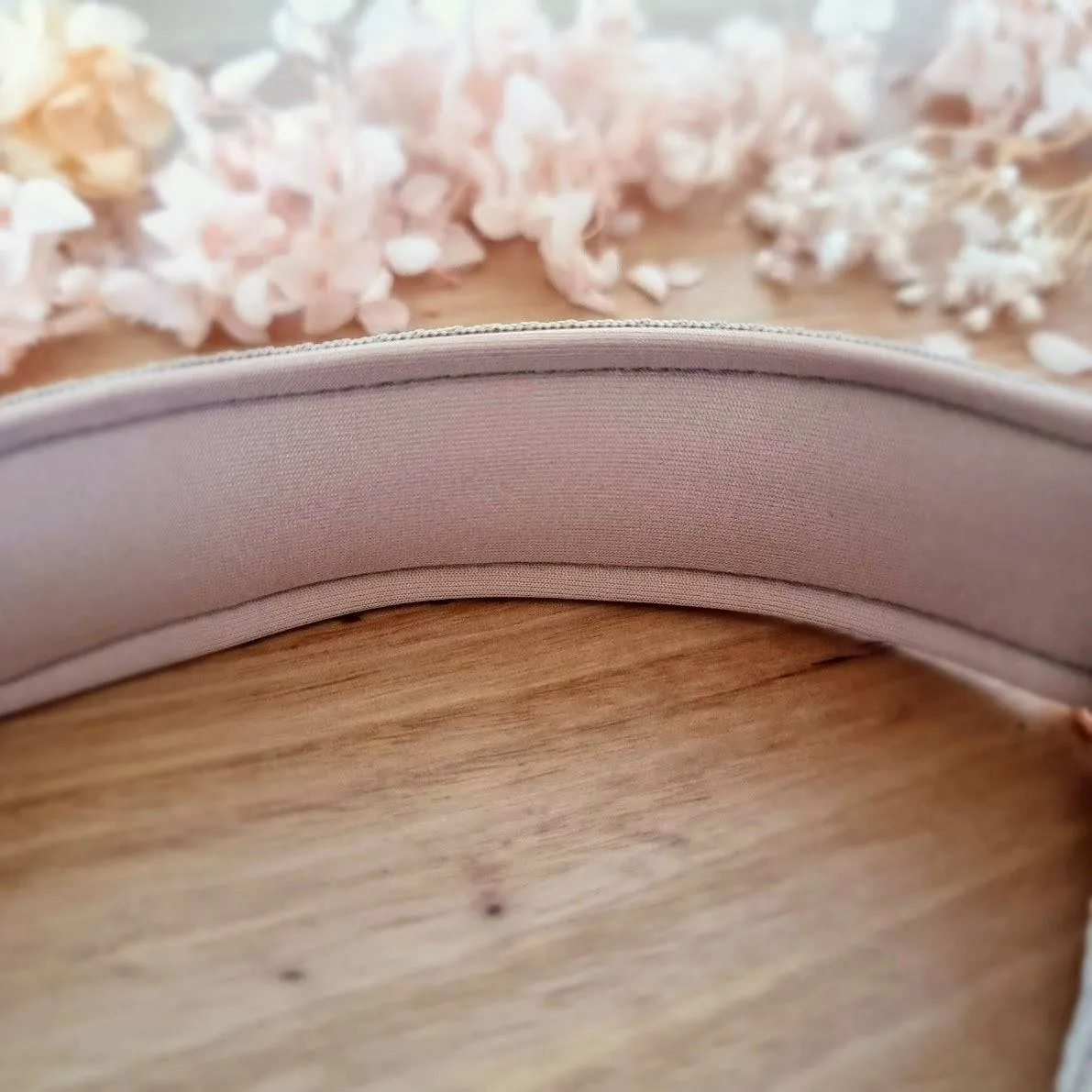 Beige martingale collar - Padded