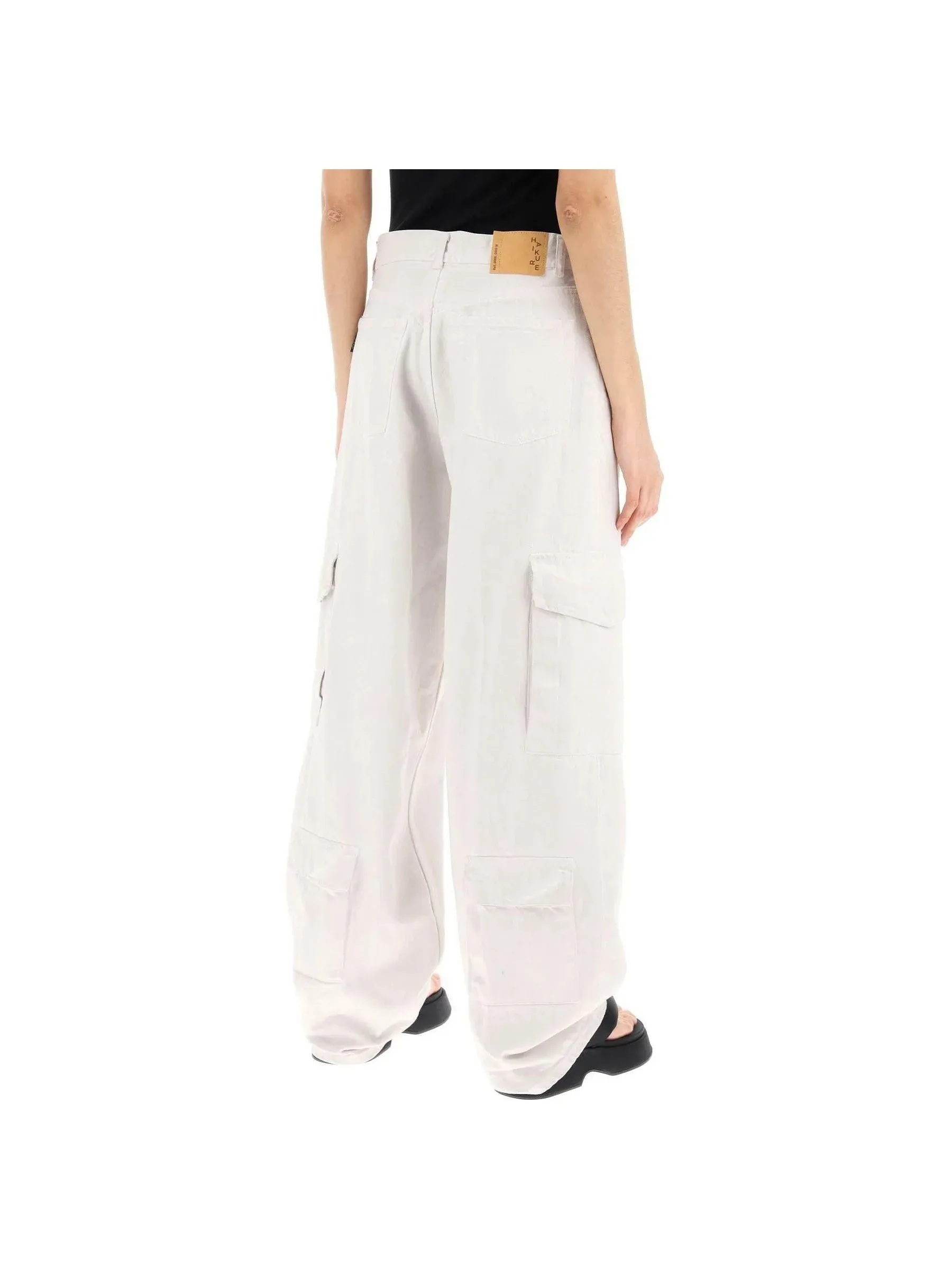 Bethany Cargo Wide-Leg Denim Jeans