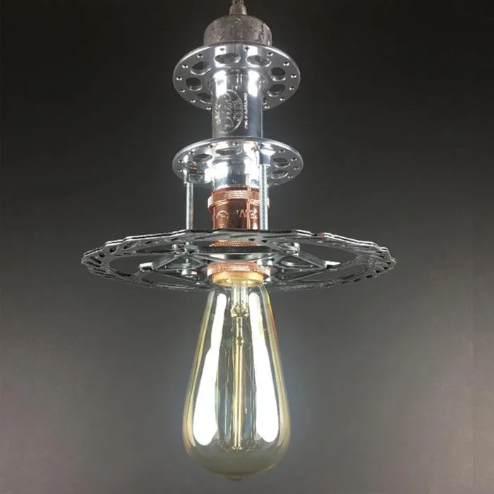 Bicycle Rock Shox Hub & Disc Pendant Light