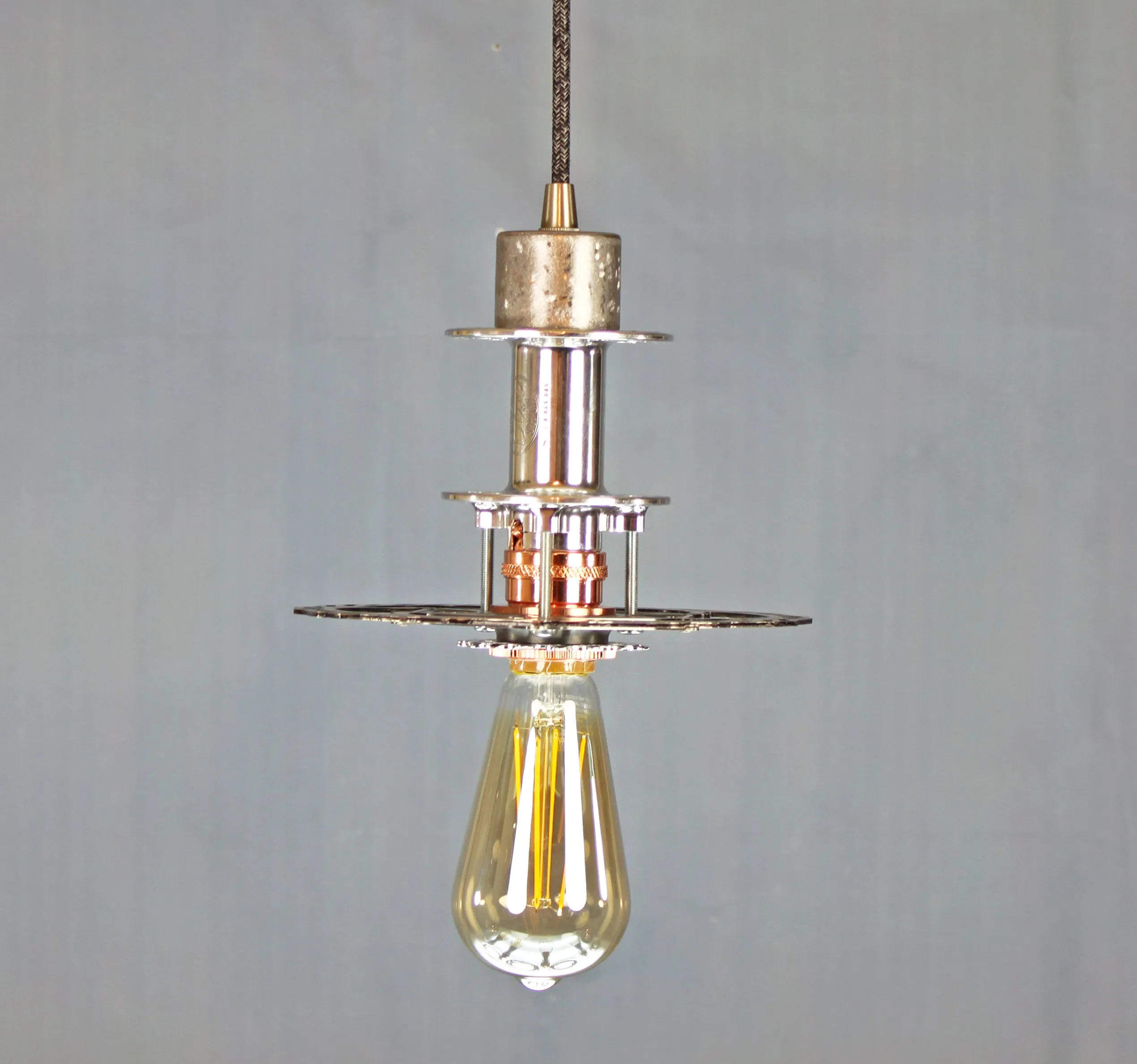 Bicycle Rock Shox Hub & Disc Pendant Light
