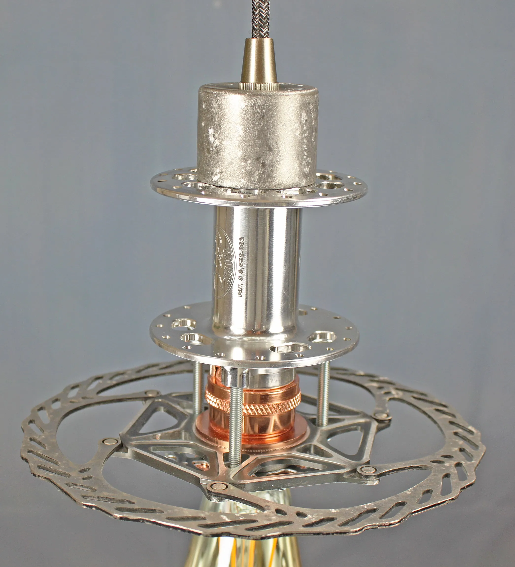 Bicycle Rock Shox Hub & Disc Pendant Light