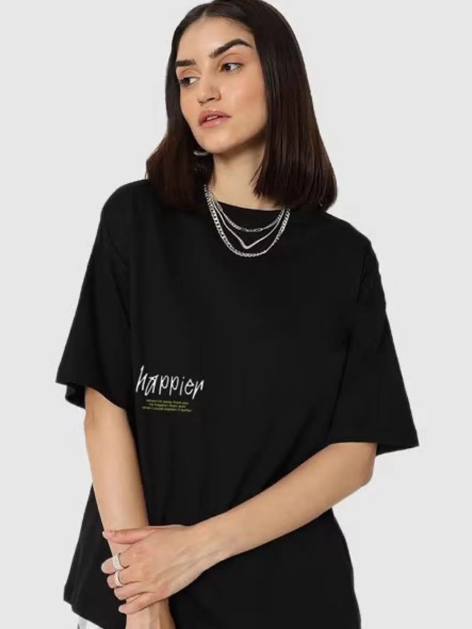 Billie Eilish Happier Than Ever Graphic Printed Drop Shoulder T-shirt Legacy Boutiques Bangladesh