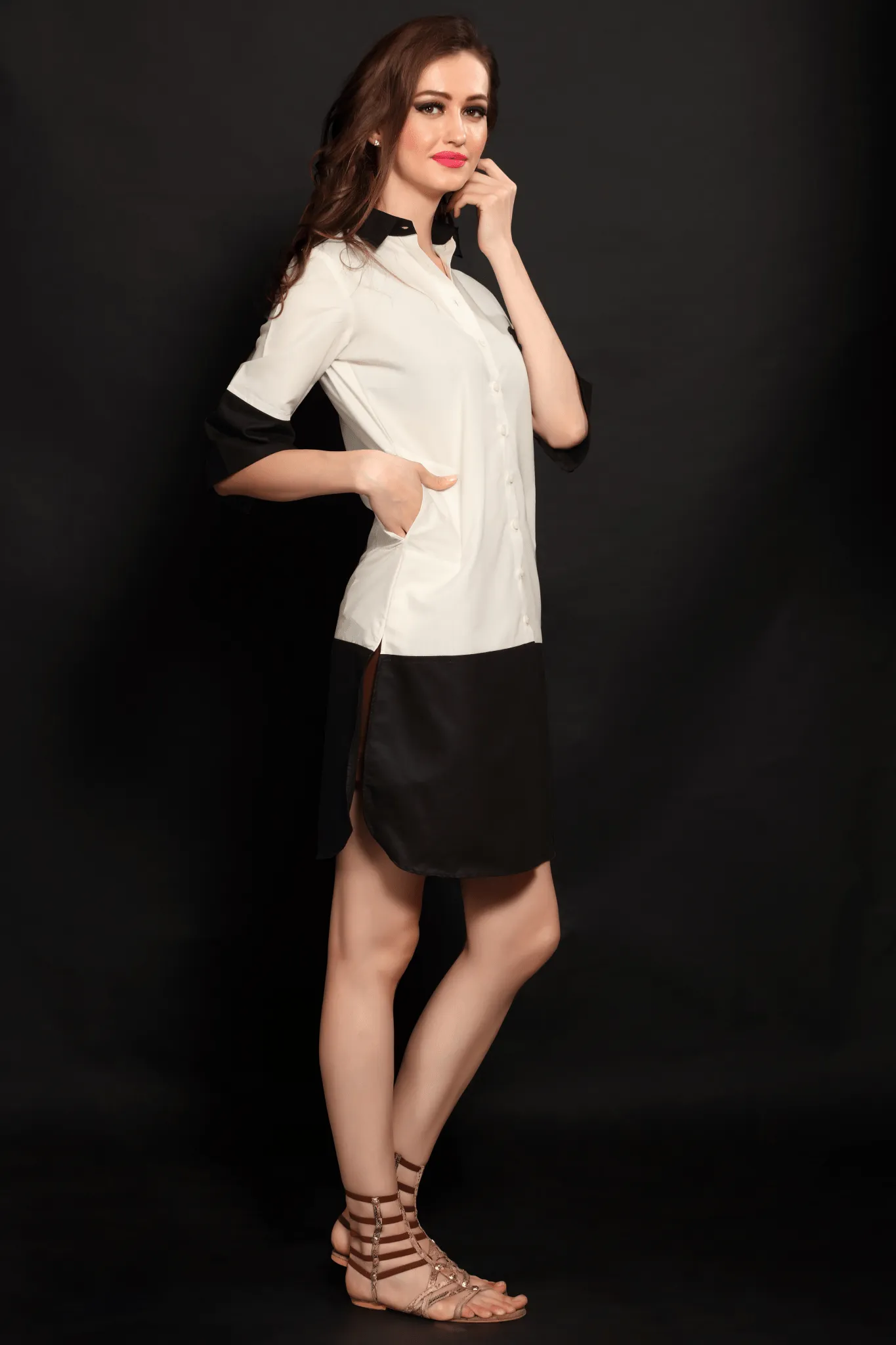 Black and White Tunic Shirt