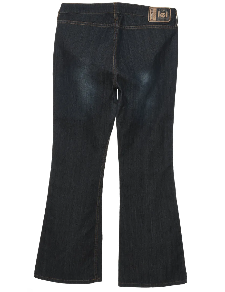 Black Flared Y2K Lei Jeans - W34 L32