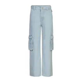 Blue Rebel Girls Denim Pants Cargo Wide leg Izzie
