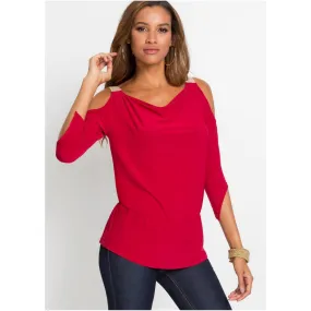Bodyflirt Red Cold Shoulder Tunic
