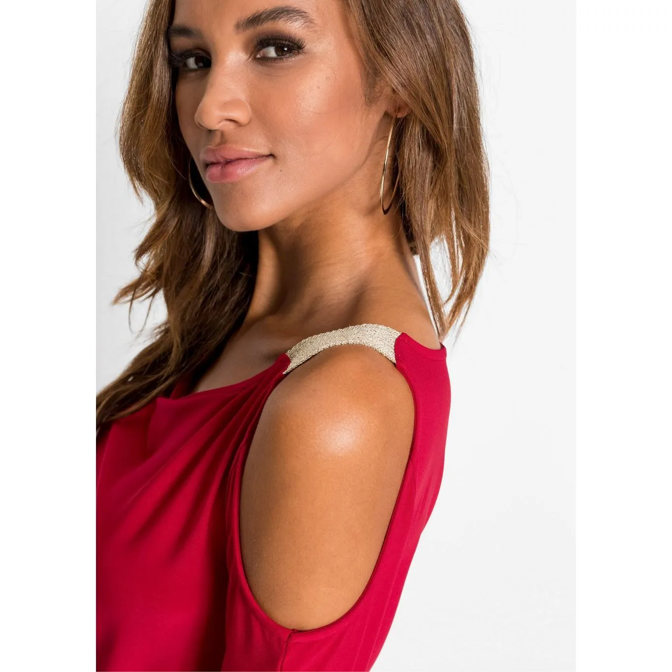 Bodyflirt Red Cold Shoulder Tunic