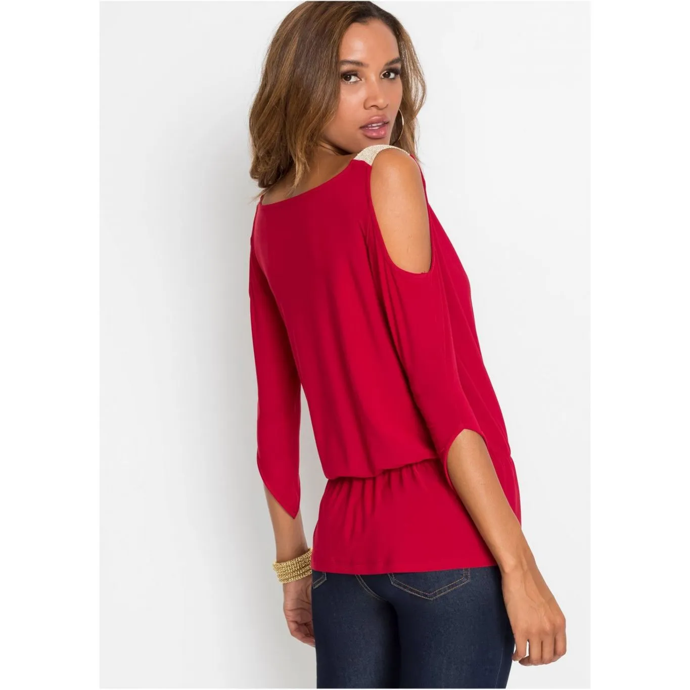 Bodyflirt Red Cold Shoulder Tunic