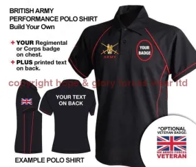 British Army UNITS Special Edition Performance Polo Shirt (Male and Female Fit)