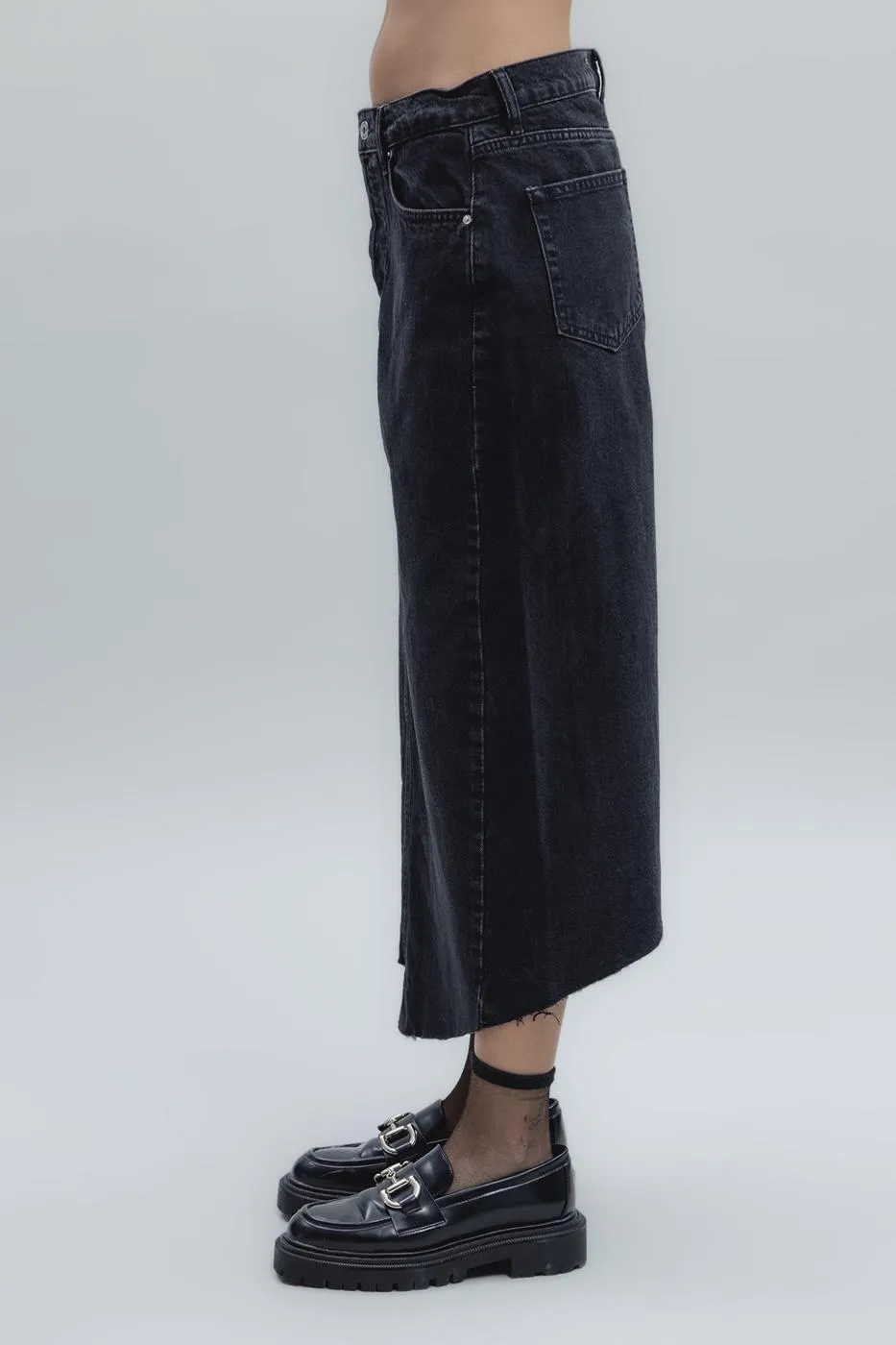 BSL Women Low Waist Midi Denim Skirt - Tulcea