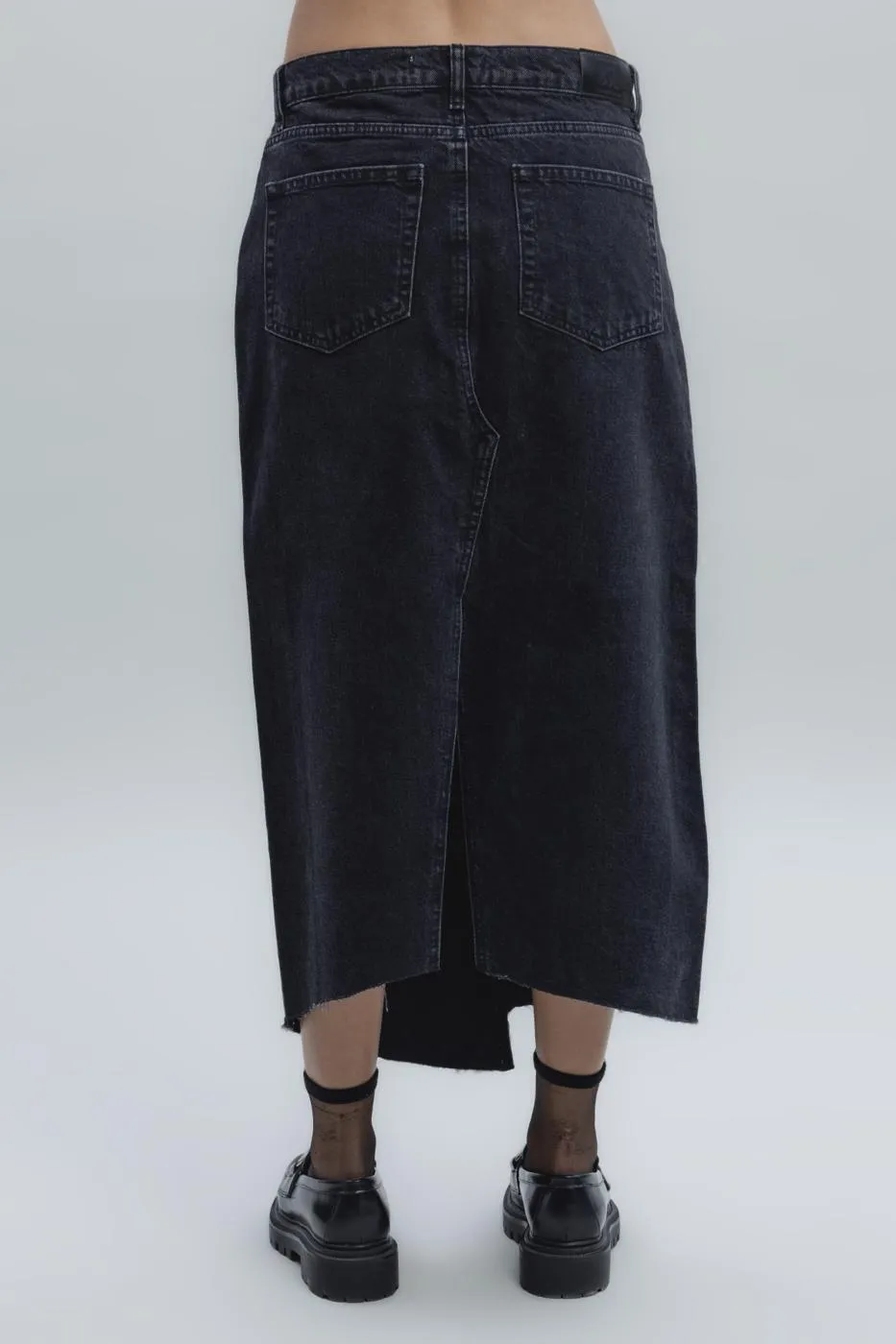BSL Women Low Waist Midi Denim Skirt - Tulcea
