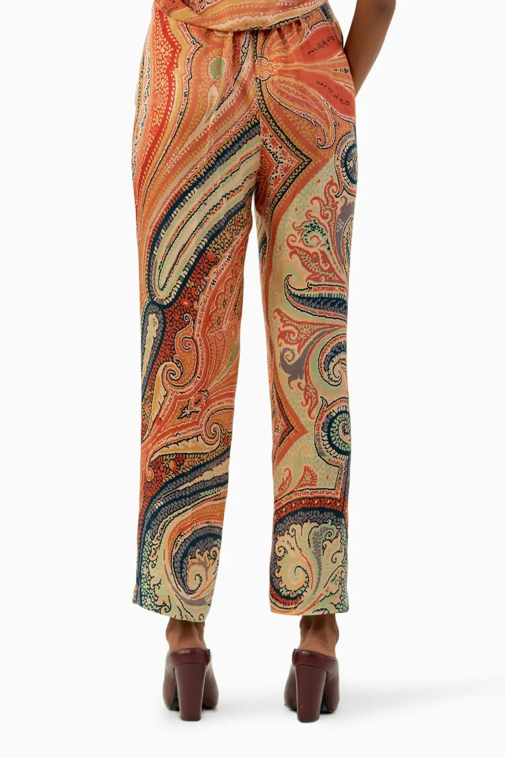 Burnt Amber Kuru Trapeeze Tunic and Drape Trouser Set