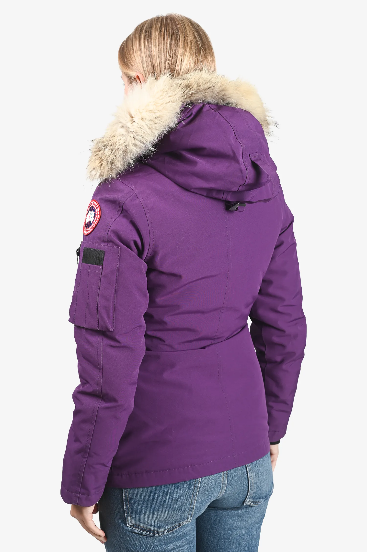Canada Goose Purple 'Montebello' Puffer Jacket with Fur Hood Size XS