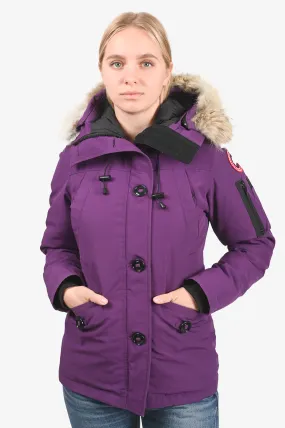 Canada Goose Purple 'Montebello' Puffer Jacket with Fur Hood Size XS