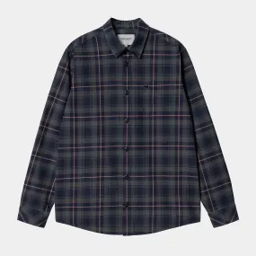 Carhartt WIP L/S Lermond Shirt Juniper/Dark Navy