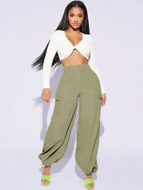 Casual Loose Pocket Side Pant