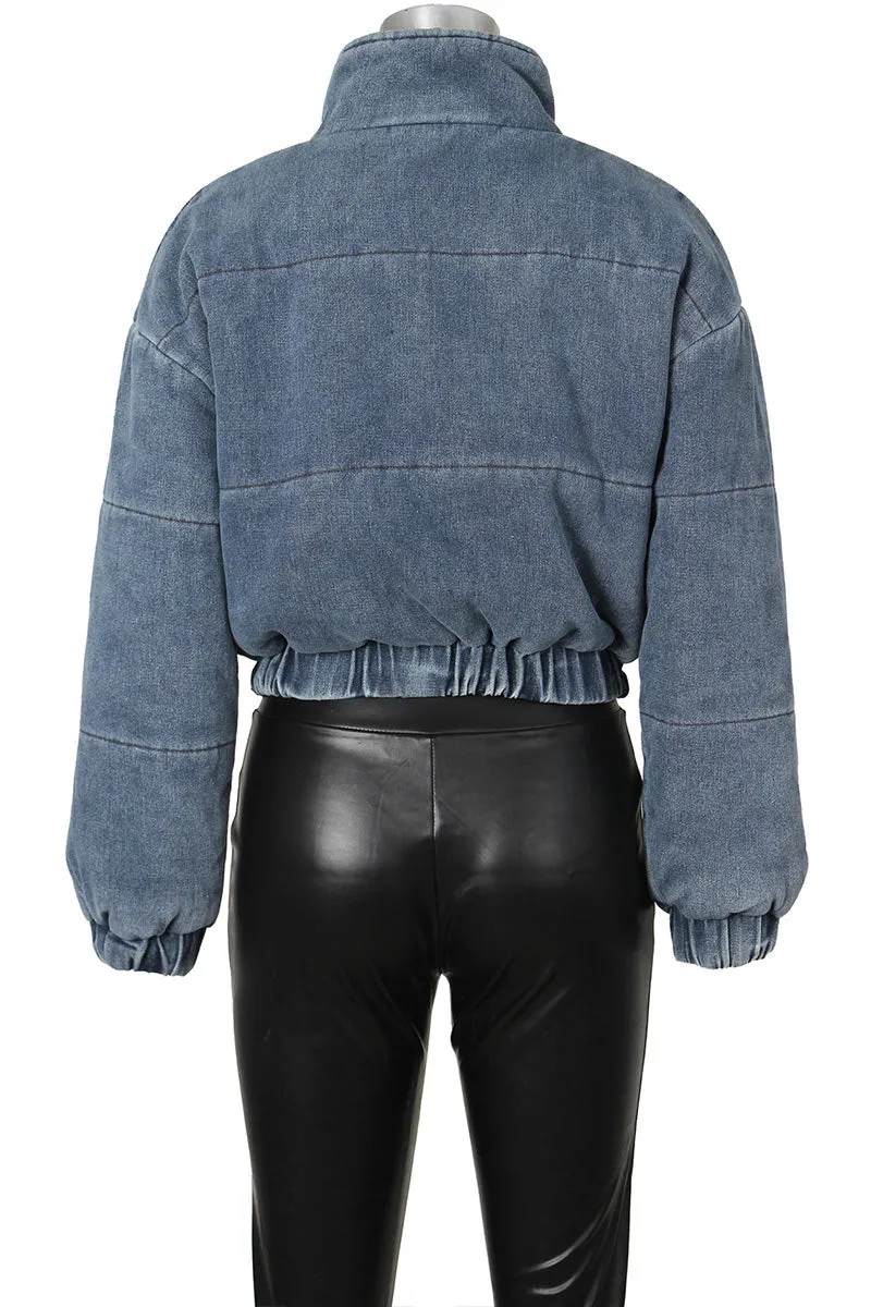 CH710 Cargo Denim Long Sleeve Jacket