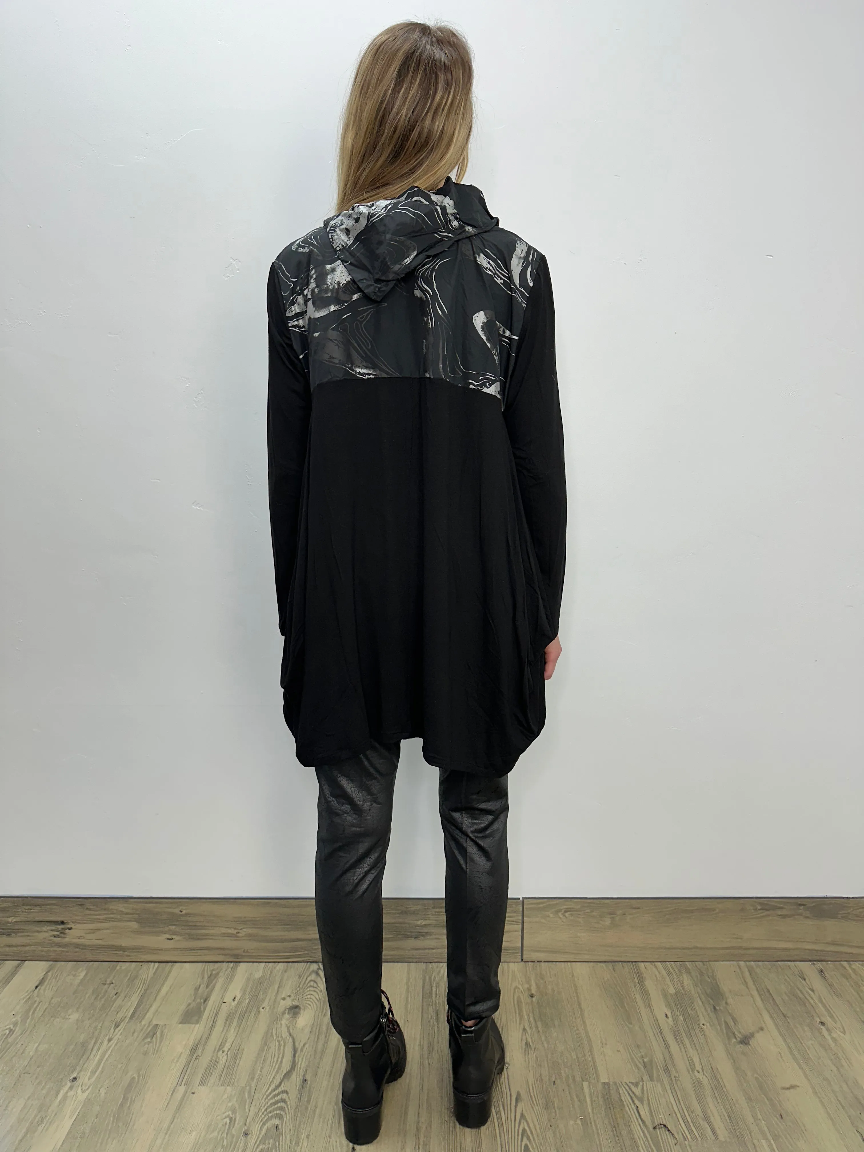 Chrome Asymmetrical Cowl Neck Anderson Top