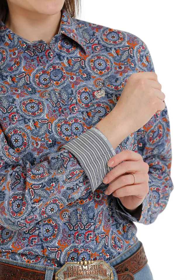 CINCH LIGHT BLUE PAISLEY PRINT - LADIES SHIRT