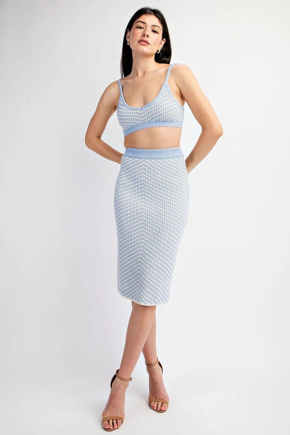 Coastal Knit Midi Skirt