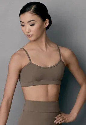 Competitive Style Bra Top With High Waist Briefs SET - Mocha
