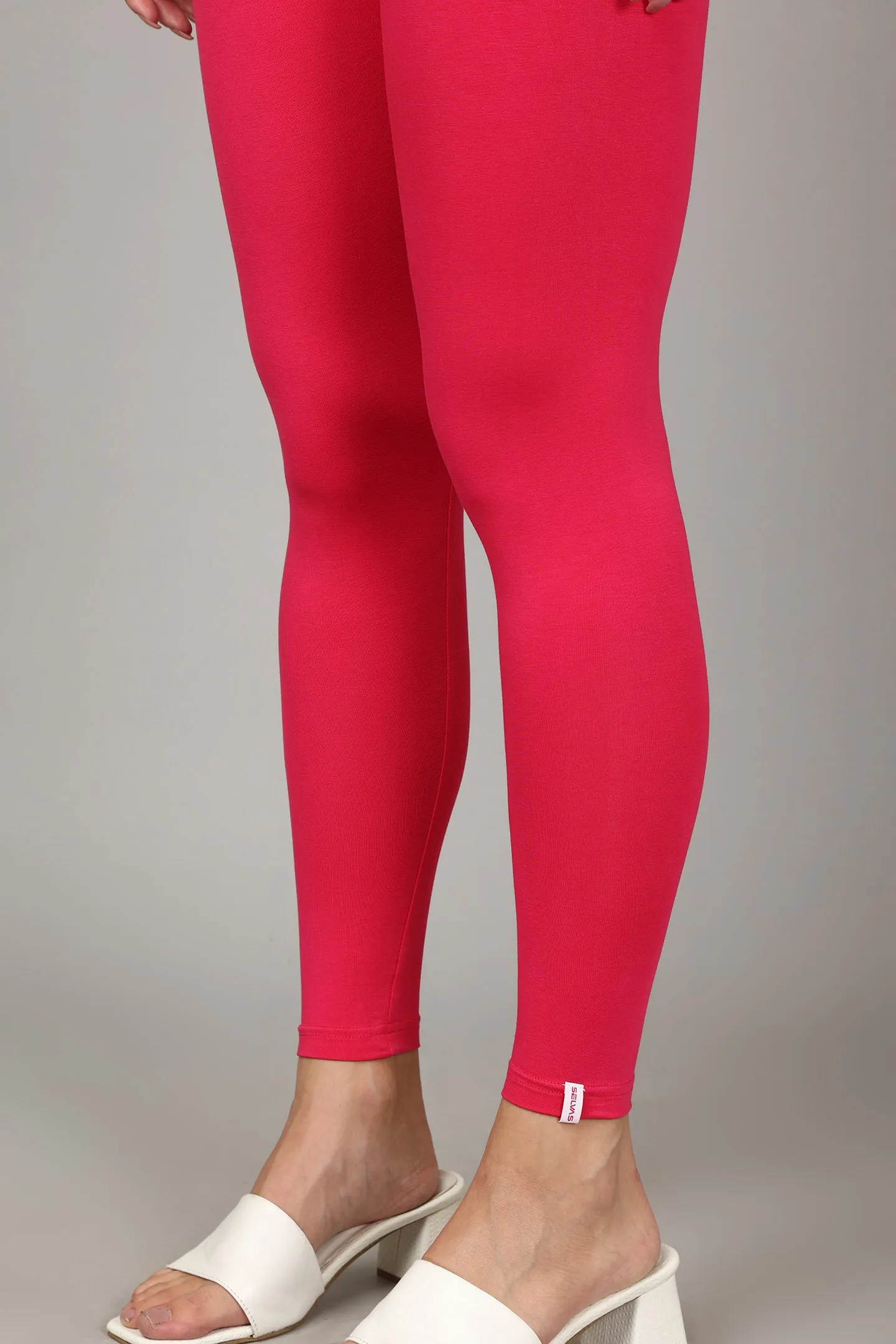 COTTON ANKLE LEGGINGS - PINK