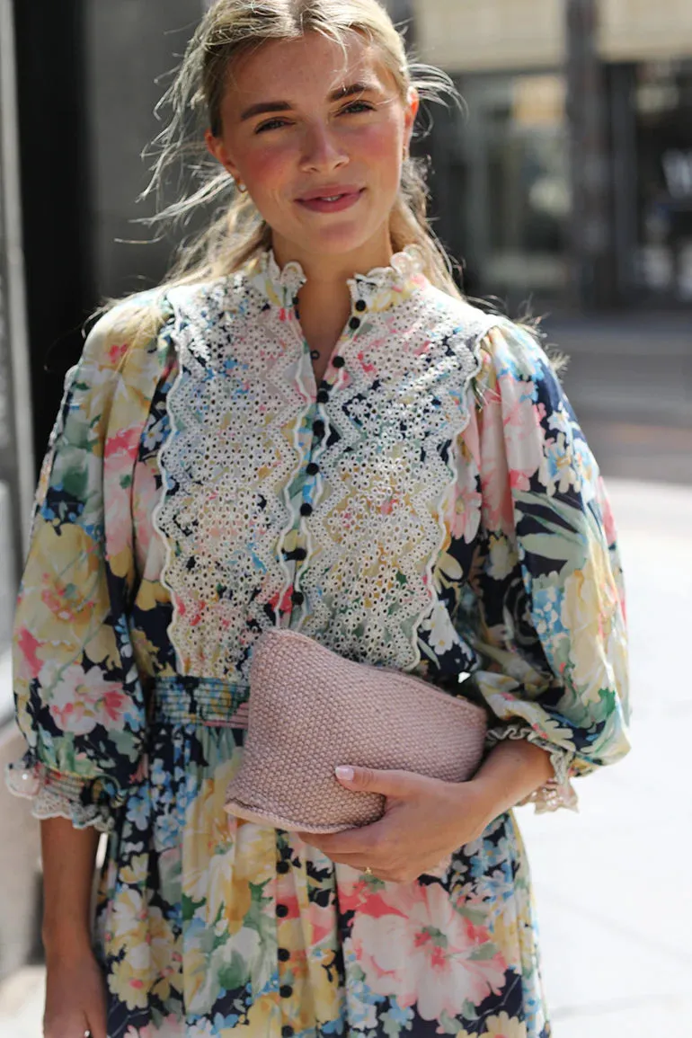 Cotton Slub Midi Dress in Botanic