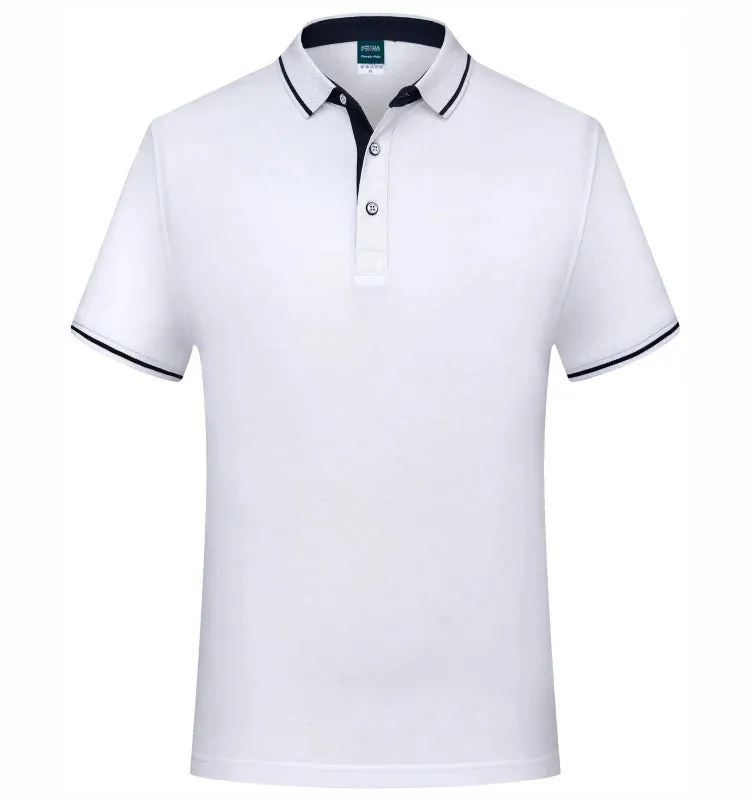 Custom Logo Summer Polo Shirt Short Sleeve Eye Catching Embroidered Text DIY Pattern for Shirt