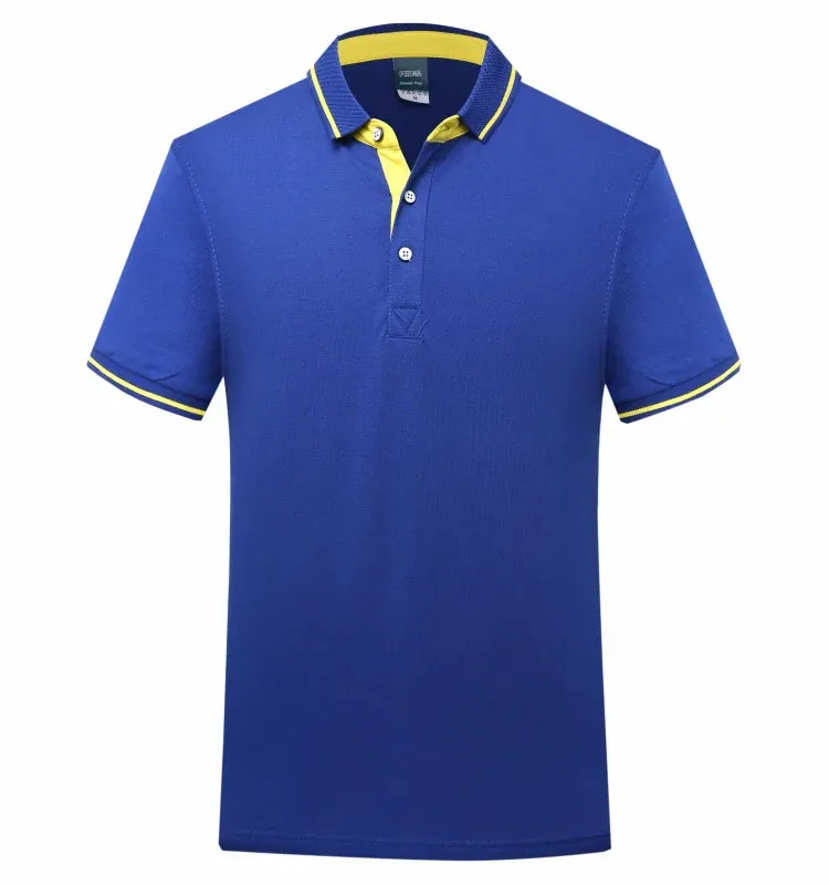 Custom Logo Summer Polo Shirt Short Sleeve Eye Catching Embroidered Text DIY Pattern for Shirt