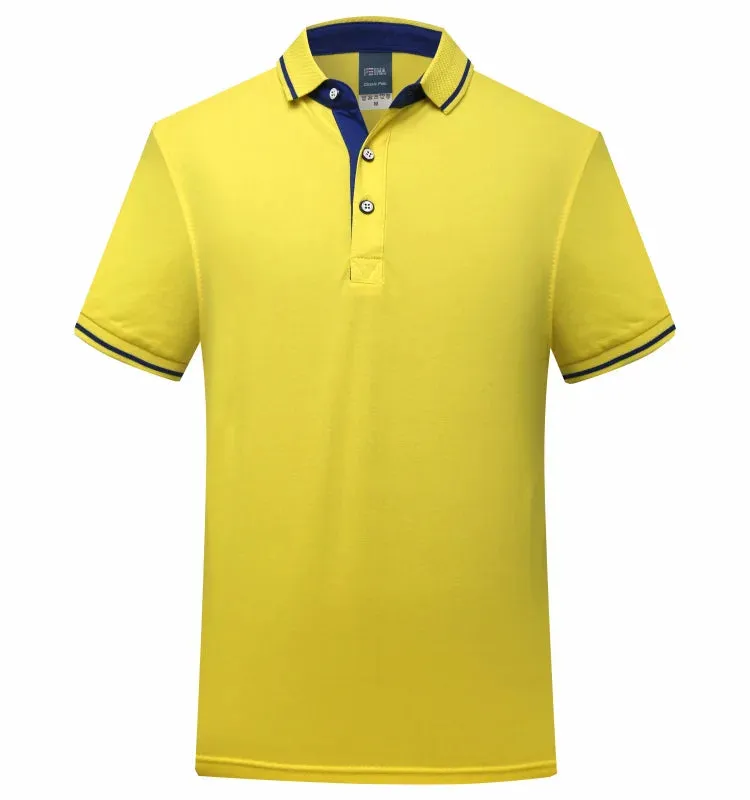 Custom Logo Summer Polo Shirt Short Sleeve Eye Catching Embroidered Text DIY Pattern for Shirt