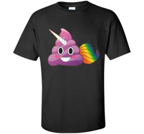 Cute Magical Unicorn Poop Emoji with Rainbow Tail  T-Shirt