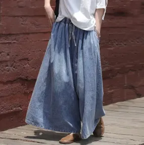 Denim Loose Wide Leg Pants High Waist Vintage Retro Pants