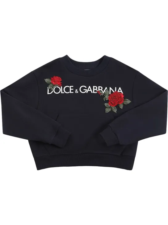 Dolce&amp;Gabbana   Logo print cotton sweatshirt 