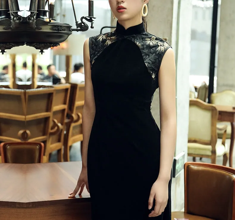 Doris velvet cheongsam (preorder)