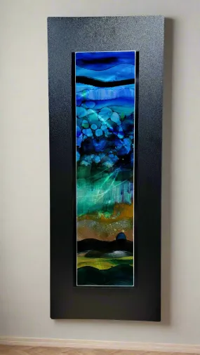 Dynamic Abstract Metal Painting   31" x 12" x 2" Metal Art by Jon Allen - JC 386